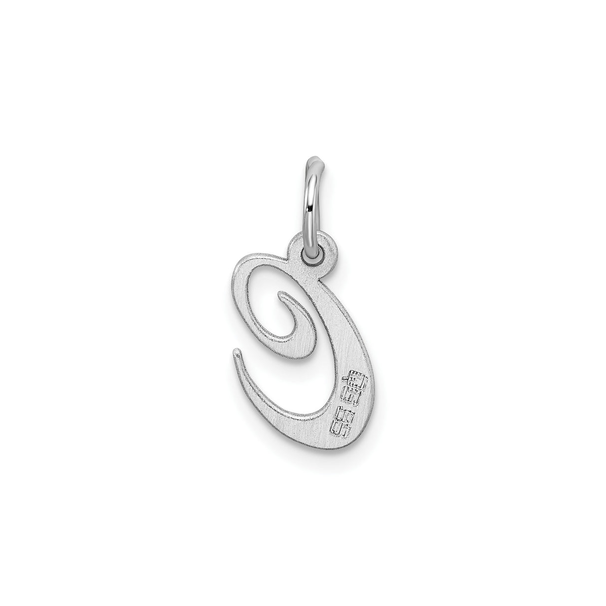 Sterling Silver Script Initial C Pendant, Cursive Letter Monogram Charm Jewelry for Women