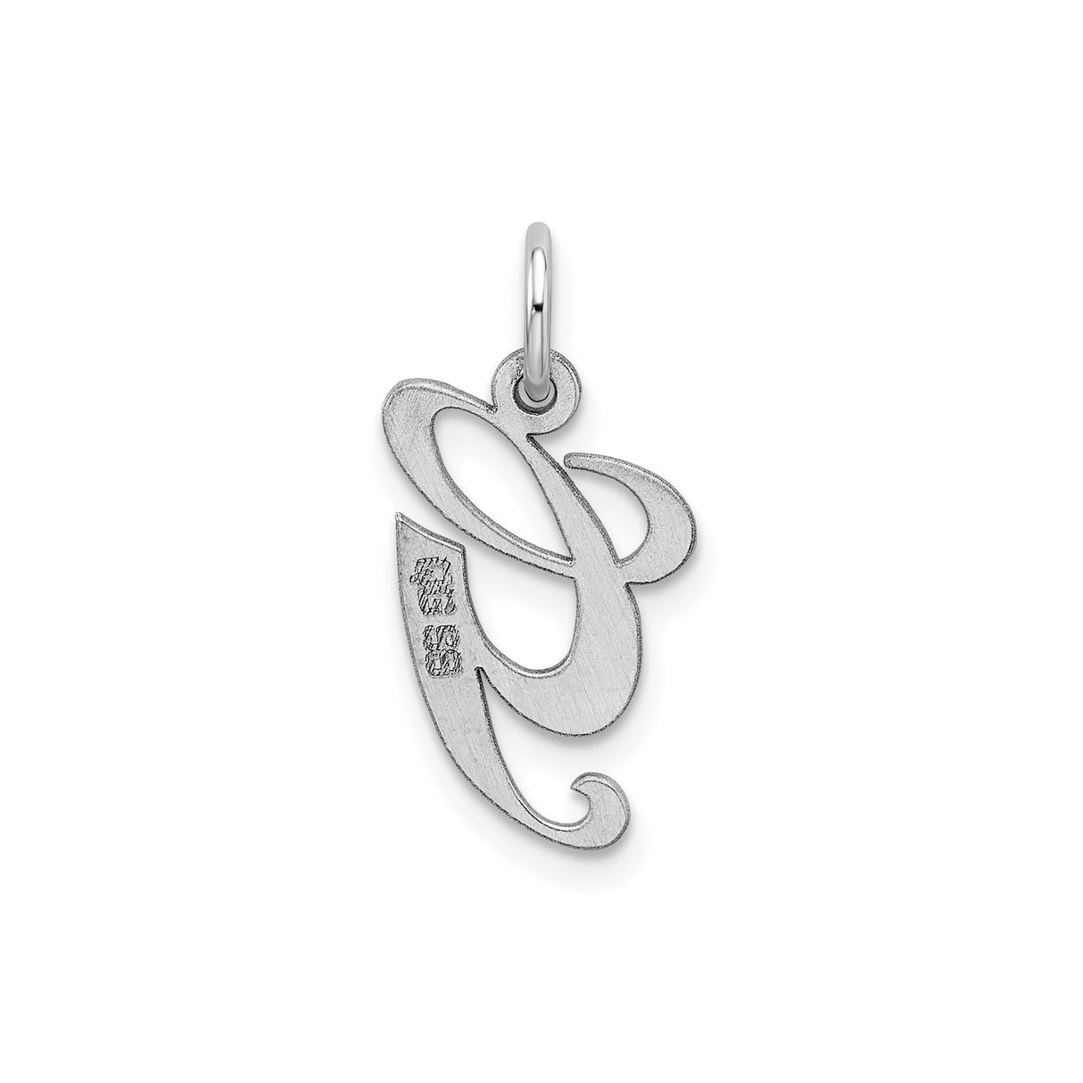 Sterling Silver Initial G Pendant Charm, Script Letter Design, Minimalist Monogram Jewelry