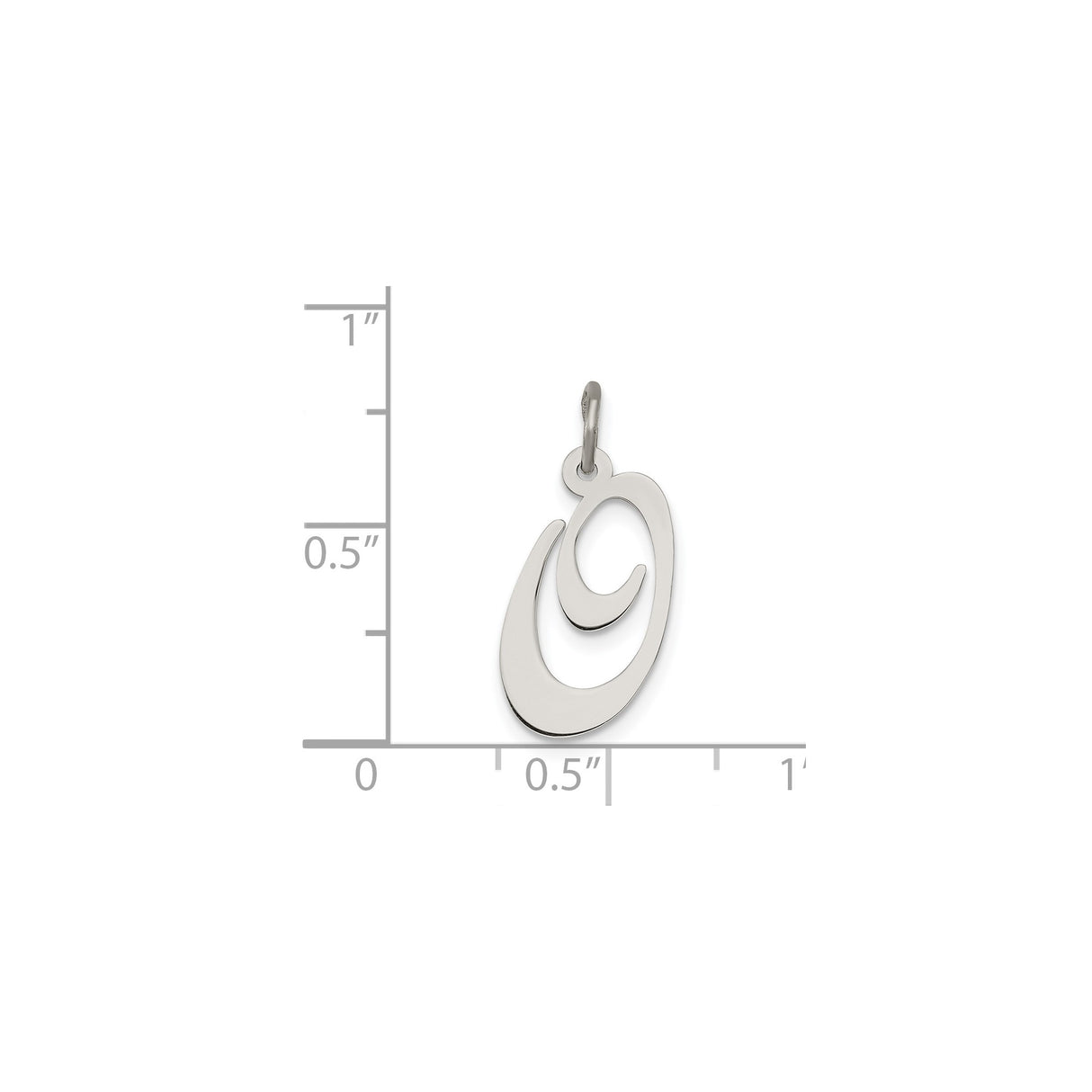 Sterling Silver Abstract Swirl Pendant with Flowing Open Design for Women