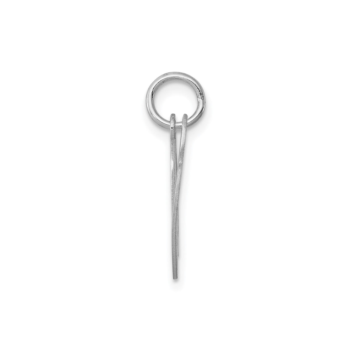 Sterling Silver Script Initial A Pendant, Polished Monogram Letter Charm for Women