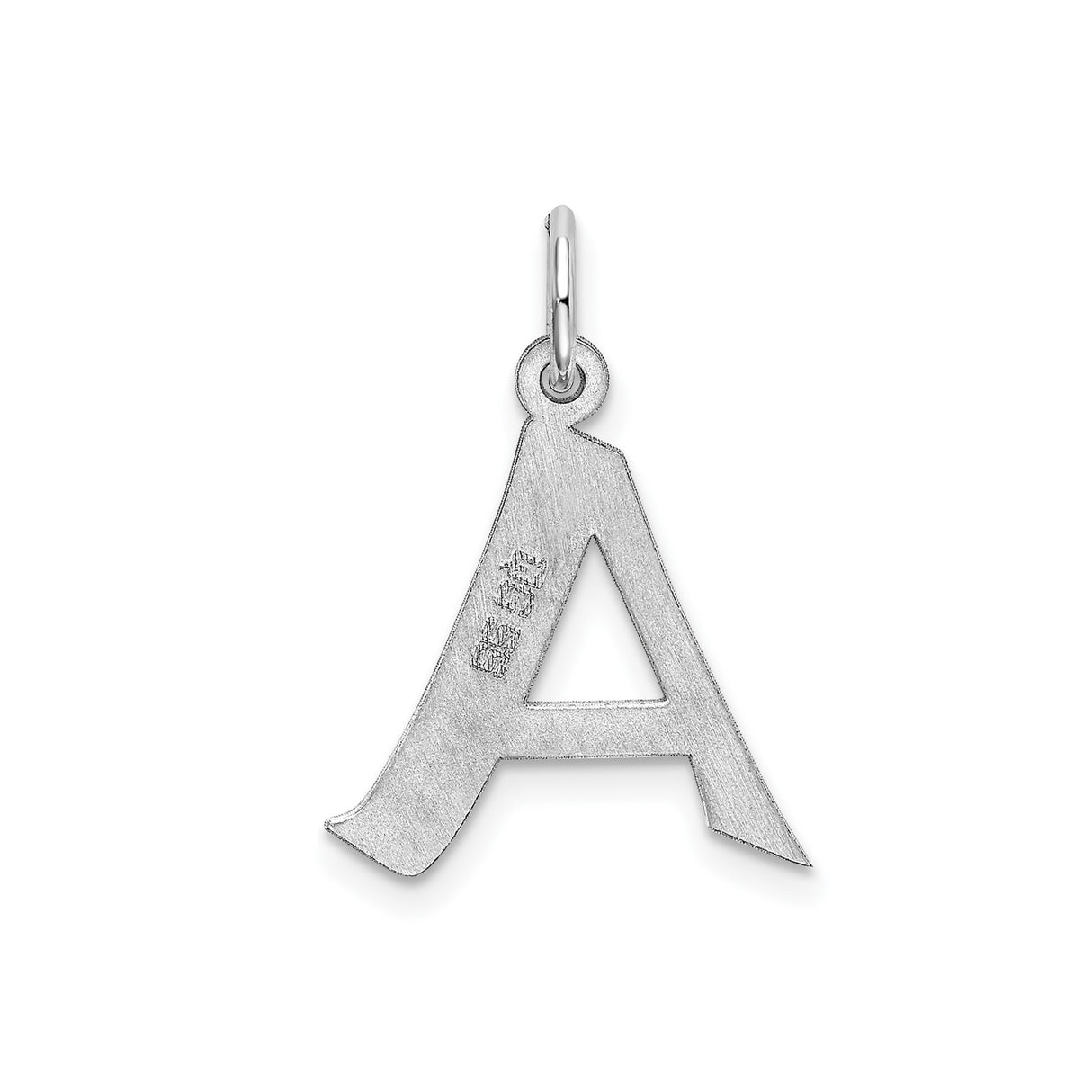 Sterling Silver Letter A Pendant Charm, Polished Alphabet Jewelry, Minimalist Style