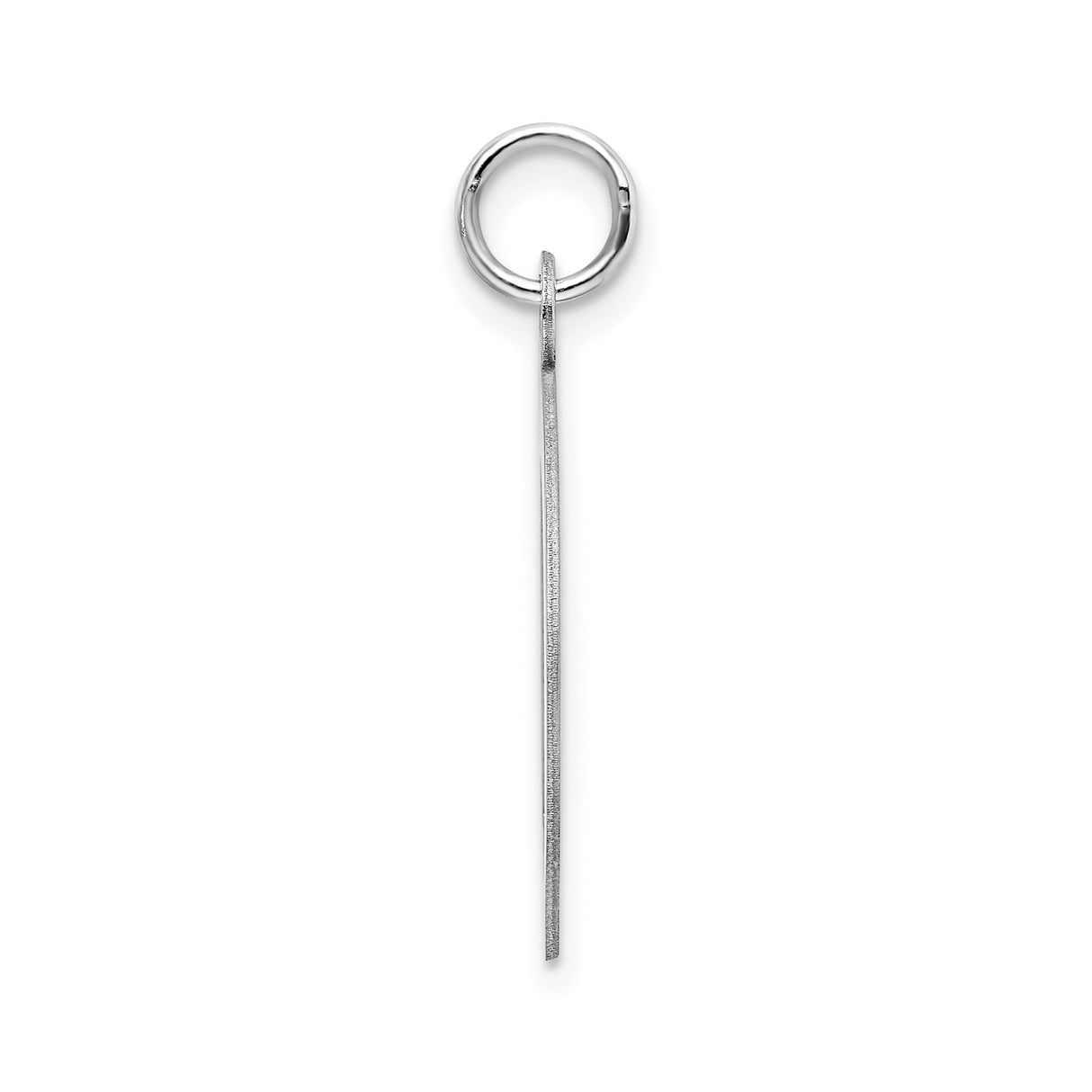 Sterling Silver Letter D Pendant Charm, Block Style Initial with Polished Finish