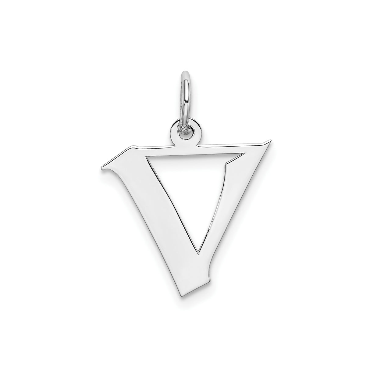 Sterling Silver Triangle Pendant, Alchemy Water Symbol, Minimalist Spiritual Charm