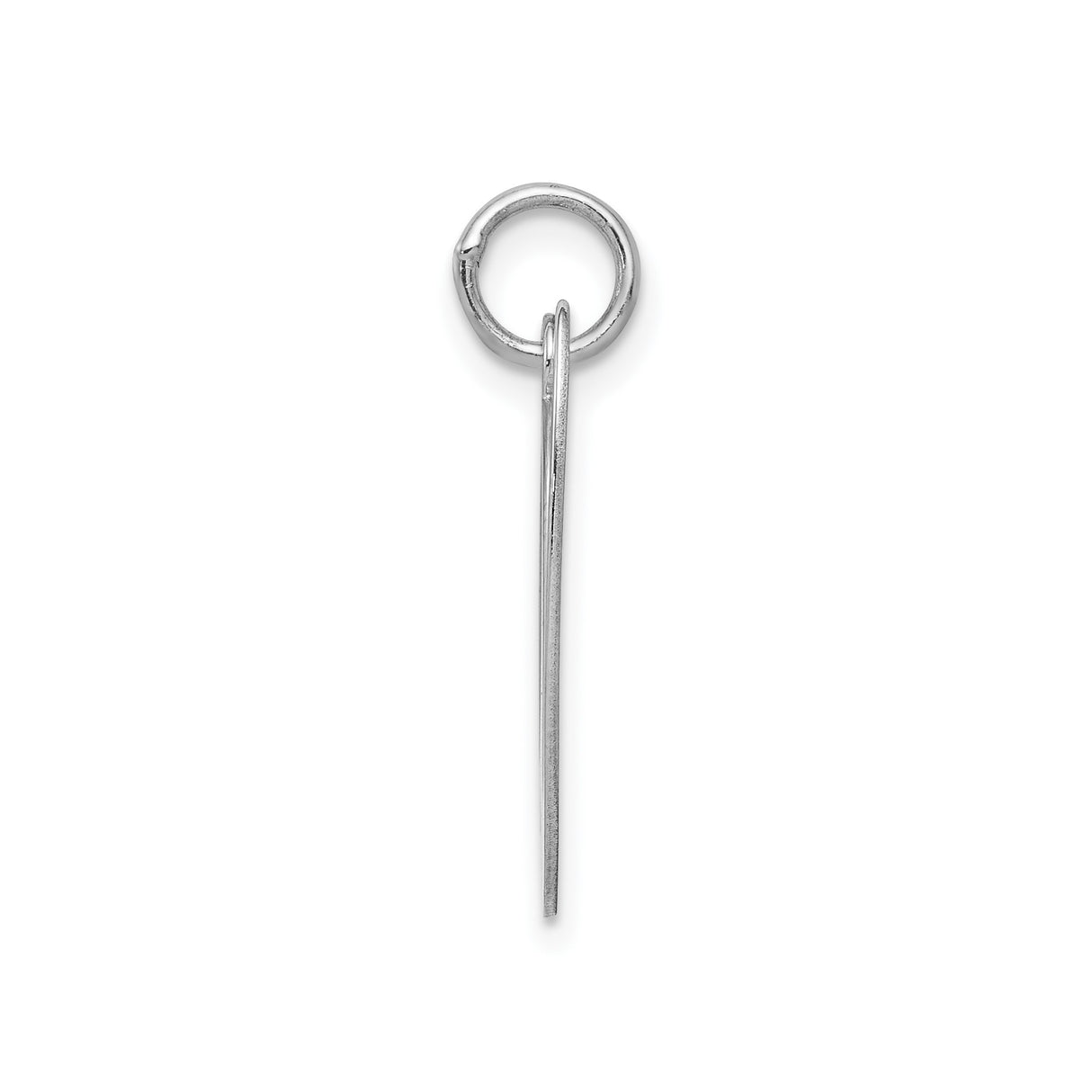 Sterling Silver Initial W Pendant, Polished Script Letter Monogram Charm for Women