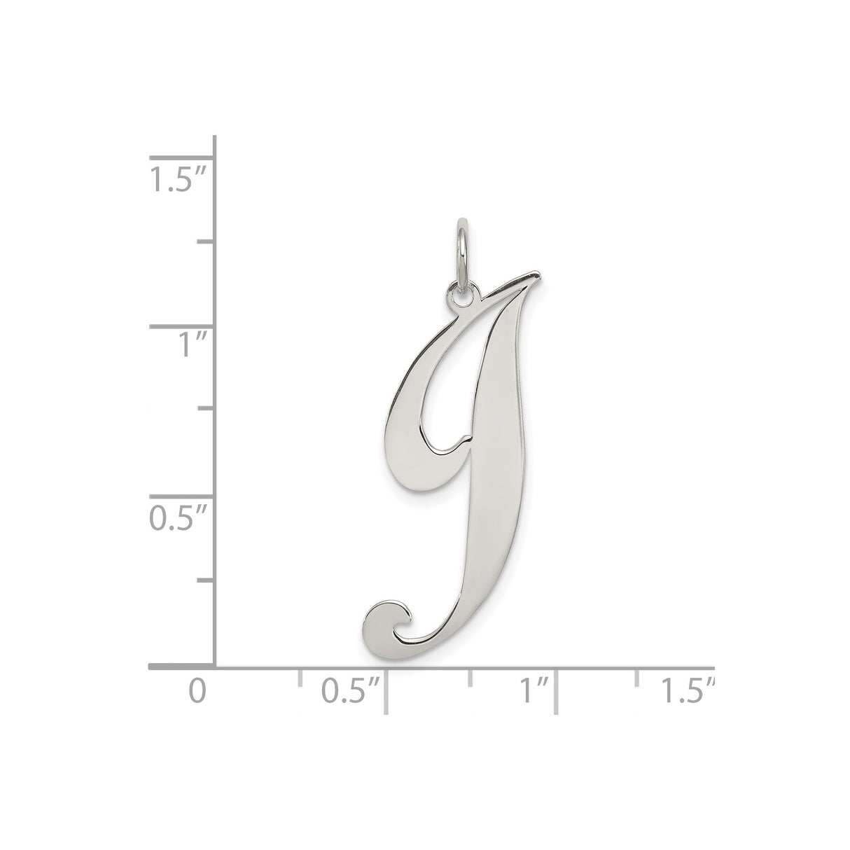 Sterling Silver Letter J Pendant, Script Initial Charm, Minimalist Monogram Jewelry for Women