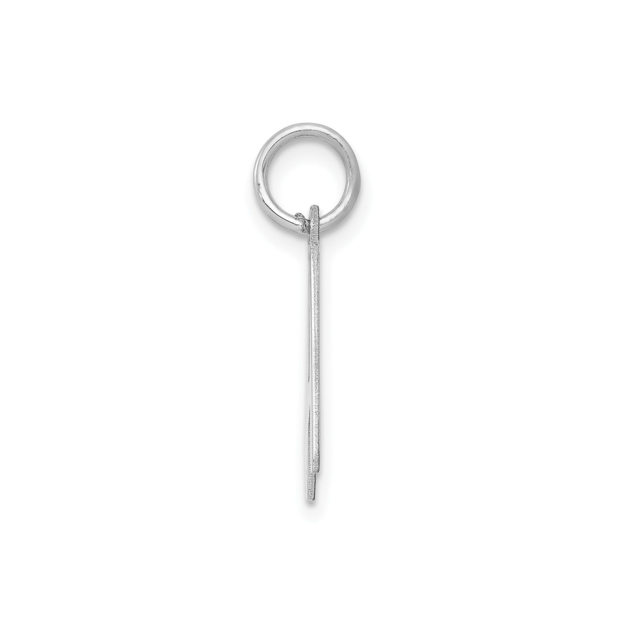 Sterling Silver Initial A Pendant Charm, Polished Block Letter, Unisex Jewelry Accessory