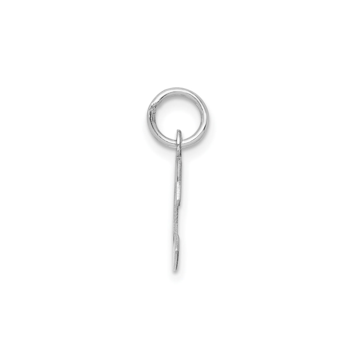Sterling Silver Letter C Pendant Charm, Polished Block Font, Unisex Initial Jewelry