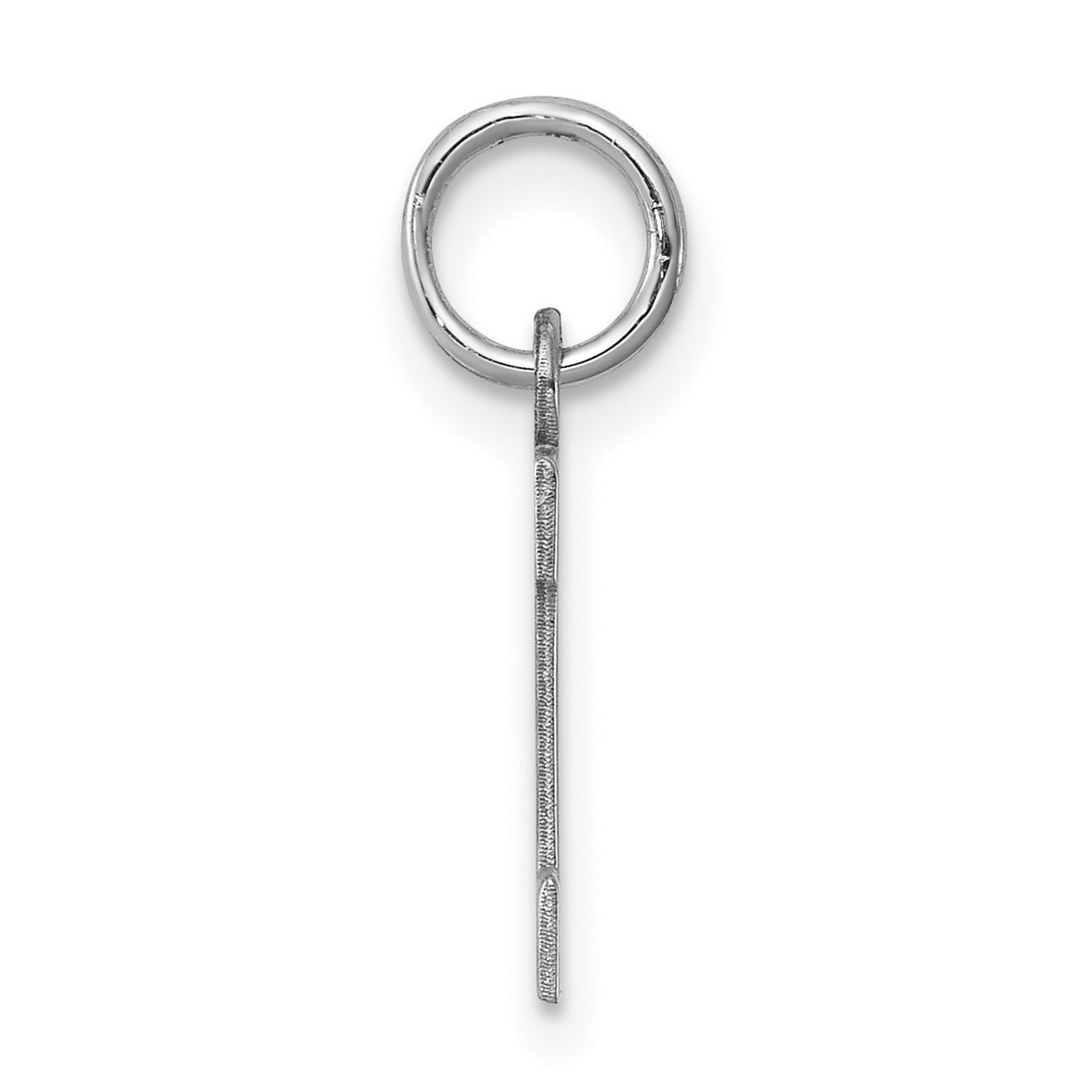 Sterling Silver Initial Pendant I Letter Charm, Polished Block Style, Unisex Jewelry