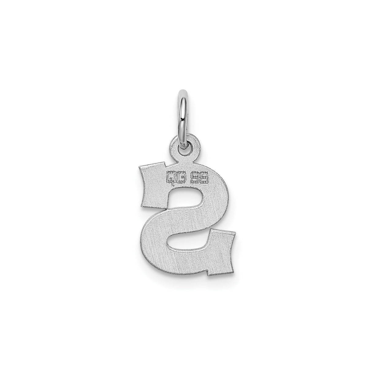 Sterling Silver Dollar Sign Pendant Charm, Polished Hip Hop Statement Jewelry for Men or Unisex