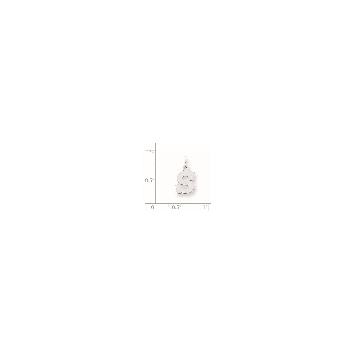 Sterling Silver Dollar Sign Pendant Charm, Polished Hip Hop Statement Jewelry for Men or Unisex