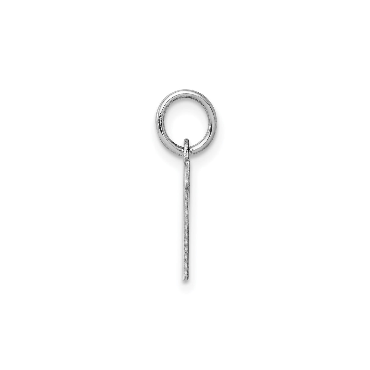 Sterling Silver Initial W Pendant Charm, Polished Block Letter Design, Unisex Jewelry Piece