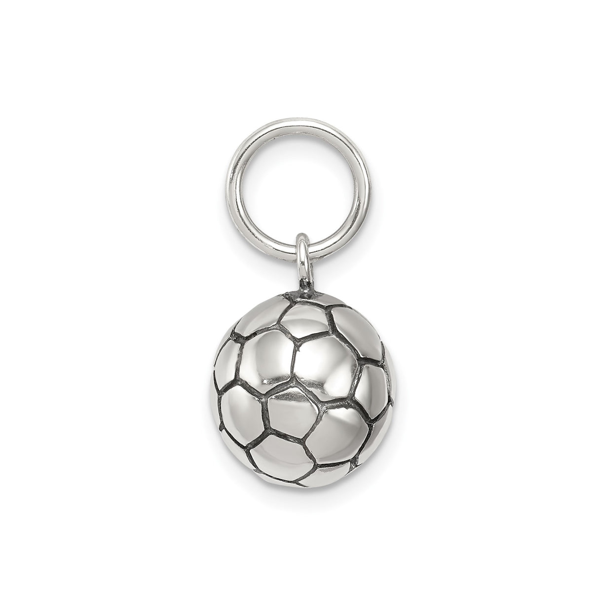Sterling Silver Soccer Ball Pendant Charm, Sports Jewelry for Players and Fans