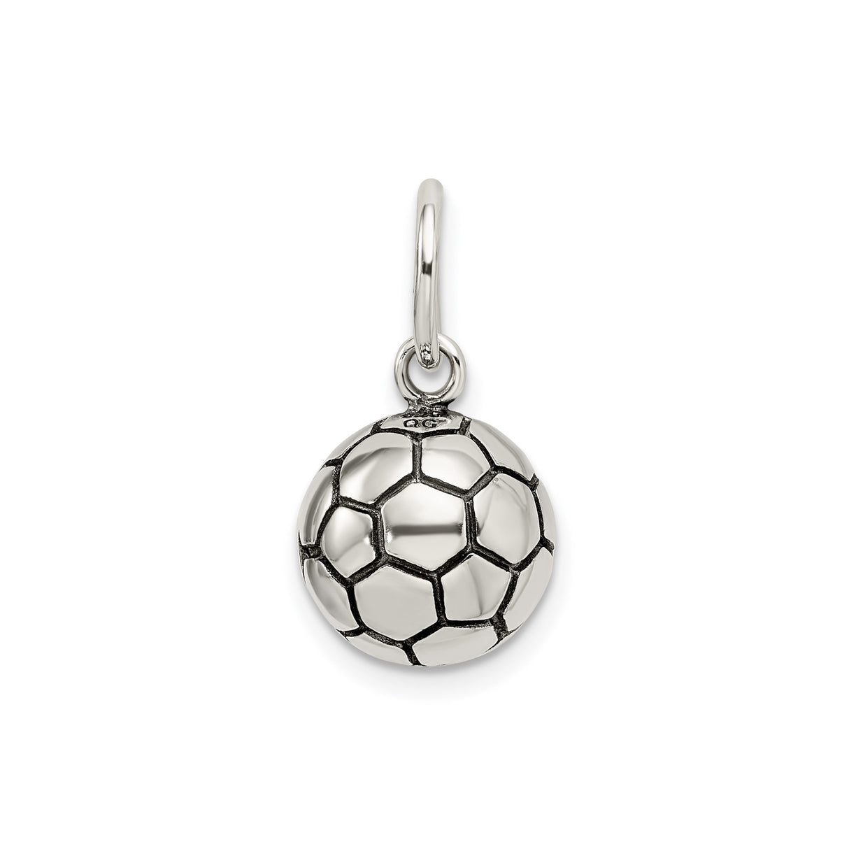 Sterling Silver Soccer Ball Pendant Charm, Sports Jewelry for Players and Fans