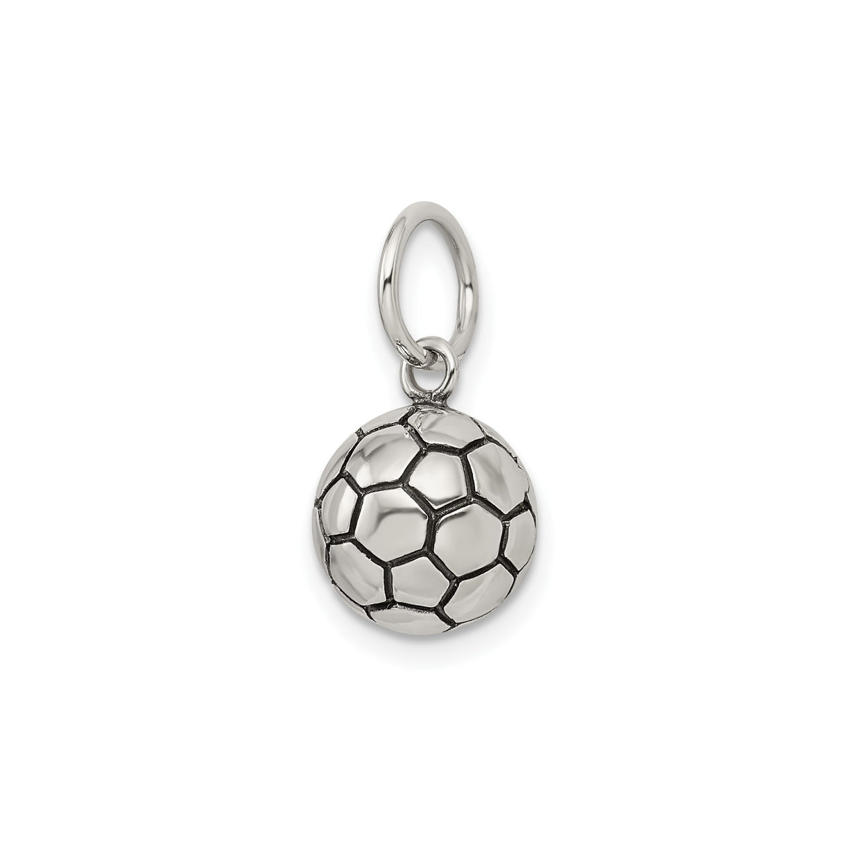 Sterling Silver Soccer Ball Pendant Charm, Sports Jewelry for Players and Fans