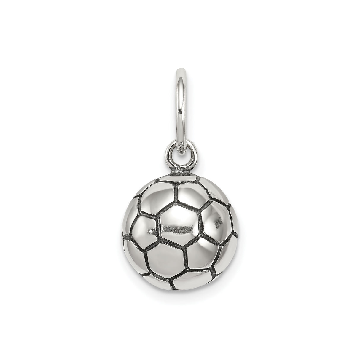 Sterling Silver Soccer Ball Pendant Charm, Sports Jewelry for Players and Fans
