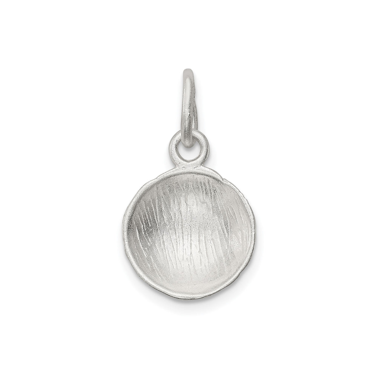 Sterling Silver Soccer Ball Charm Pendant with Etched Panels, Unisex Sports Jewelry