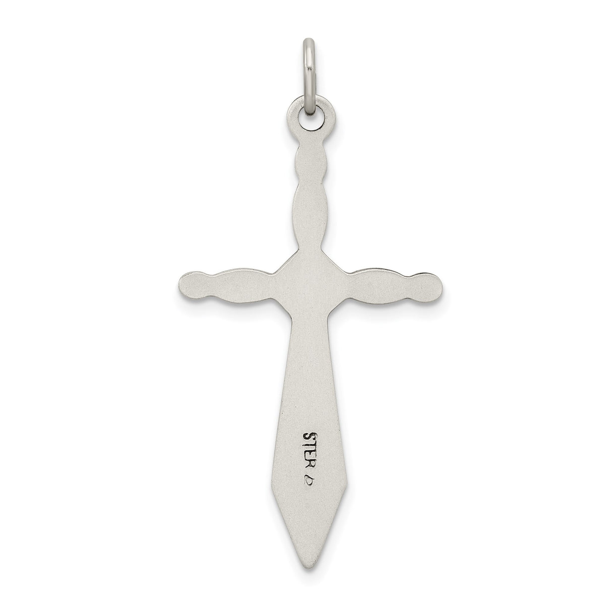 Sterling Silver Cross Pendant with Sword Design, Spiritual Faith Symbol for Men and Women
