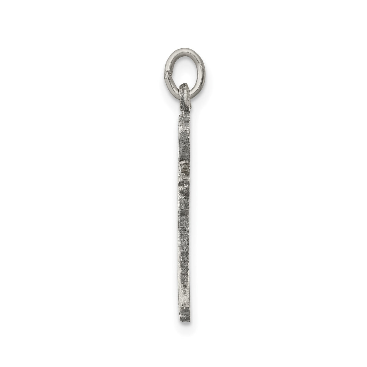 Sterling Silver Cross Pendant with Baroque Scrollwork and Matte Finish, Vintage Inspired Unisex Design
