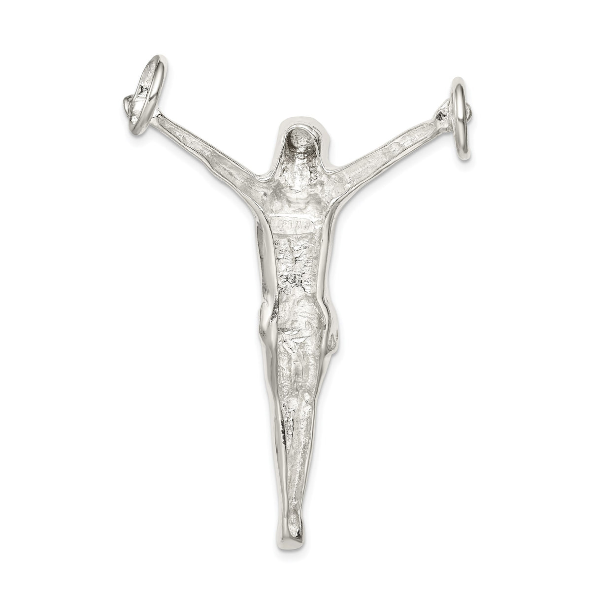 Sterling Silver Crucifix Pendant with Jesus on Cross, Christian Faith Jewelry Charm
