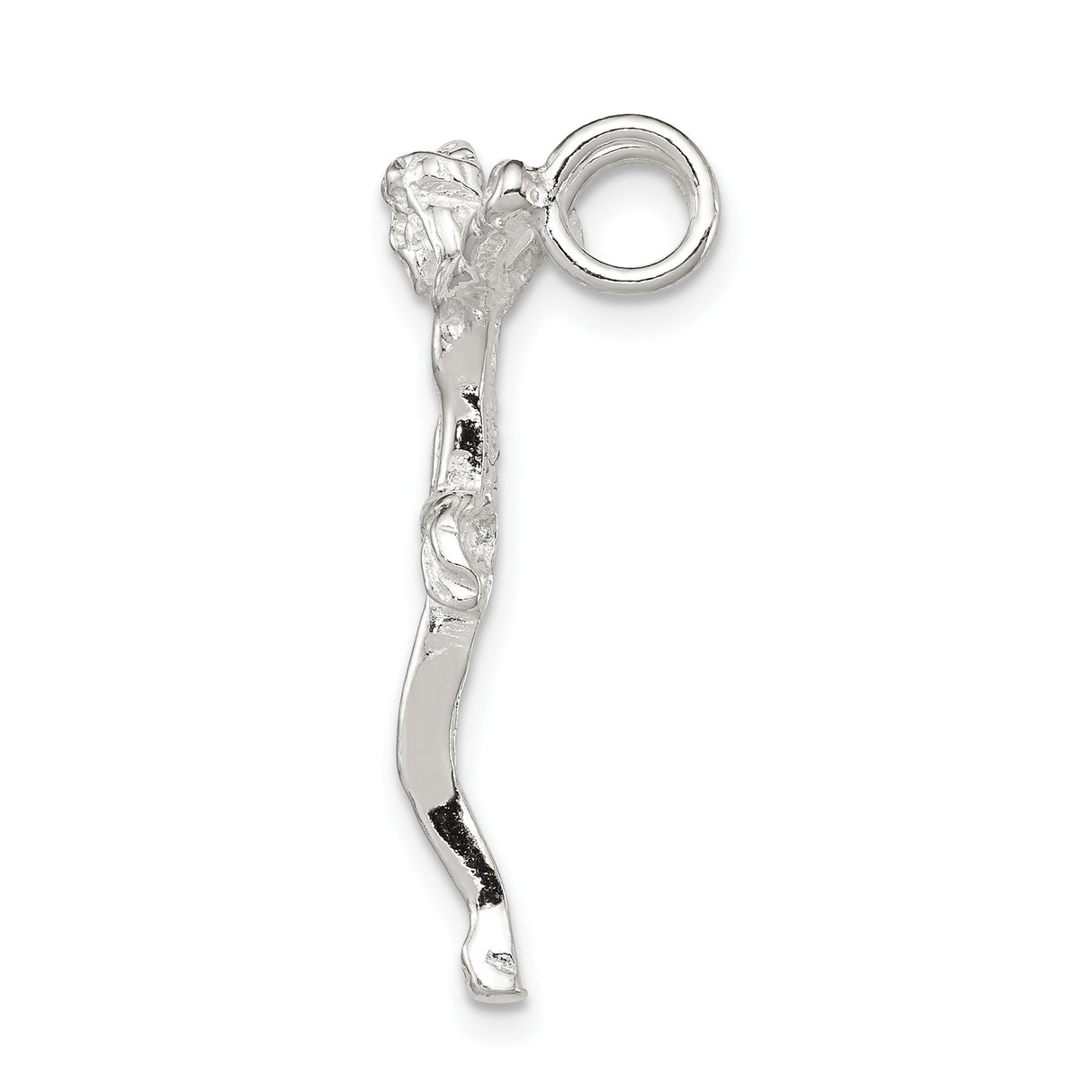 Sterling Silver Crucifix Pendant with Jesus on Cross, Christian Catholic Faith Jewelry