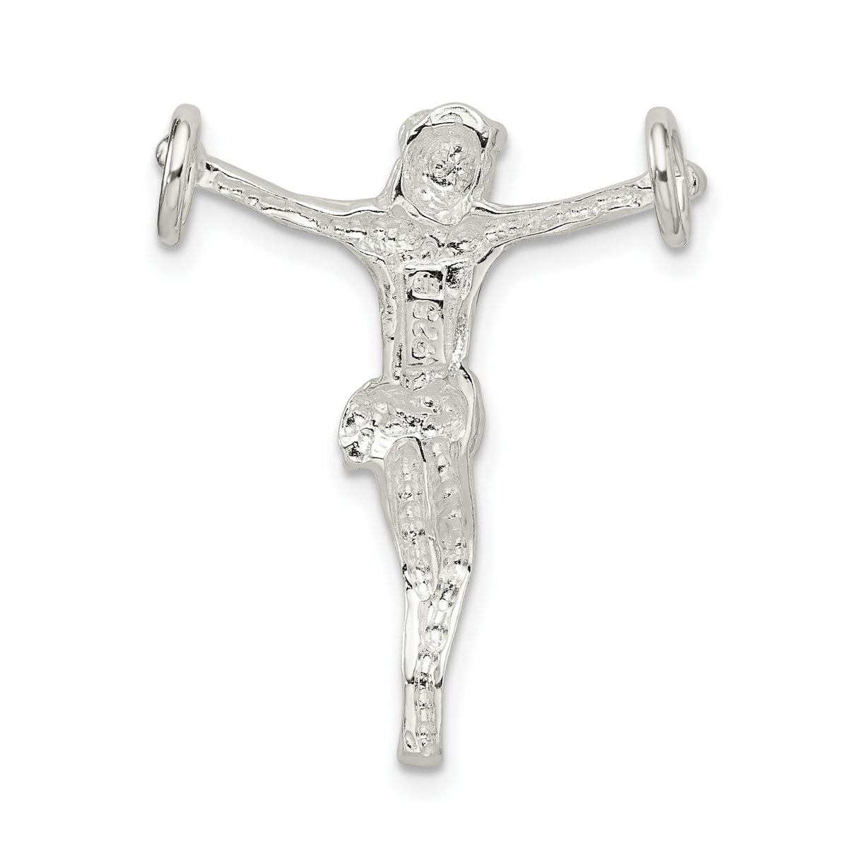 Sterling Silver Crucifix Pendant with Jesus on Cross, Christian Catholic Faith Jewelry