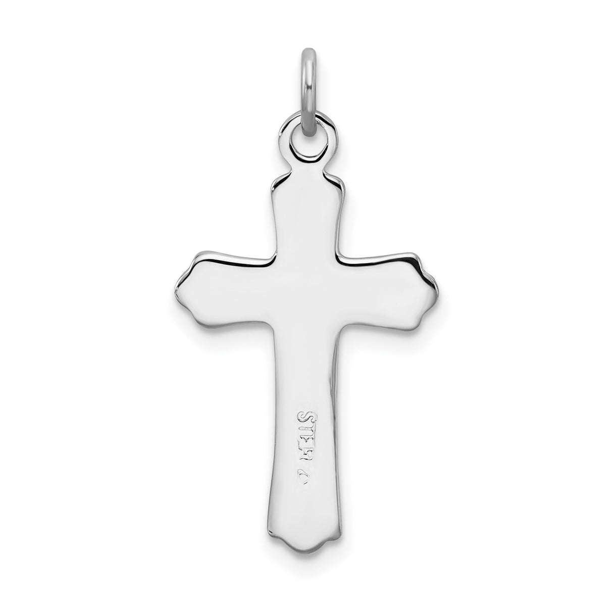 Sterling Silver Cross Pendant with Dual Tone Polished Silver and Textured Gold Design