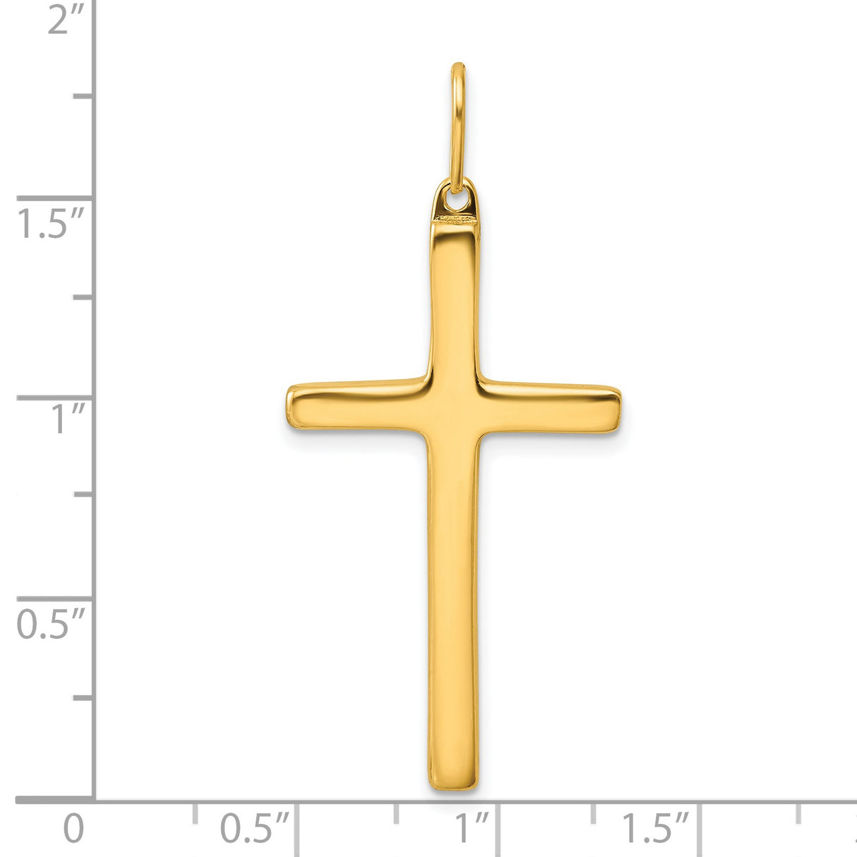 Sterling Silver Cross Pendant with Smooth Finish, Minimalist Modern Design for Men and Women