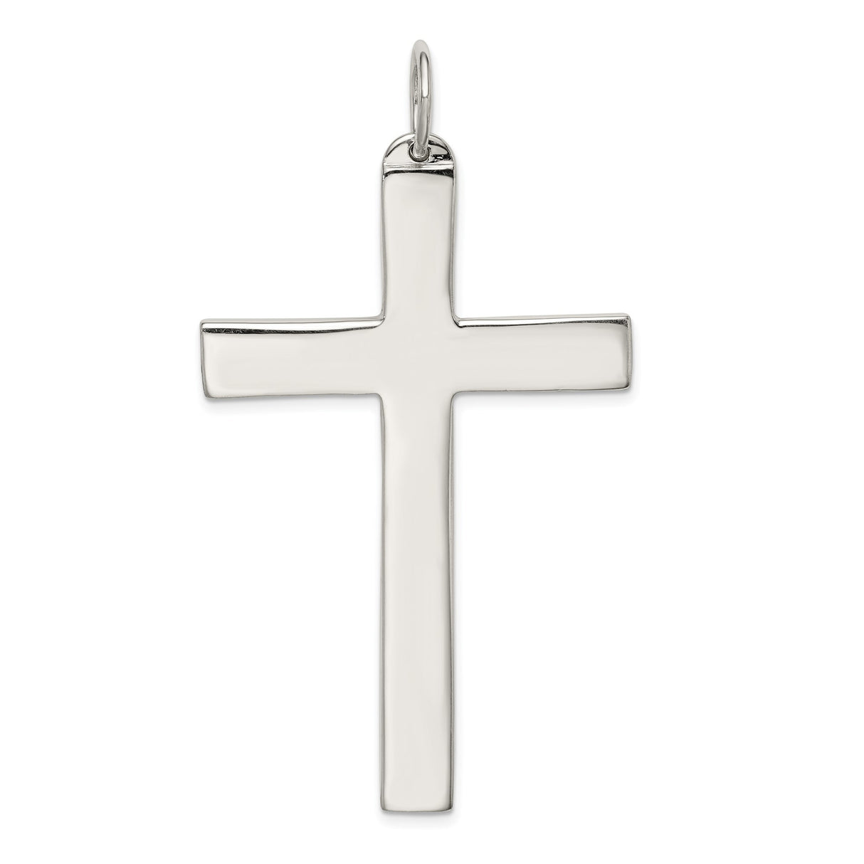 Sterling Silver Latin Cross Pendant with Mirror Shine Finish, Unisex Spiritual Jewelry