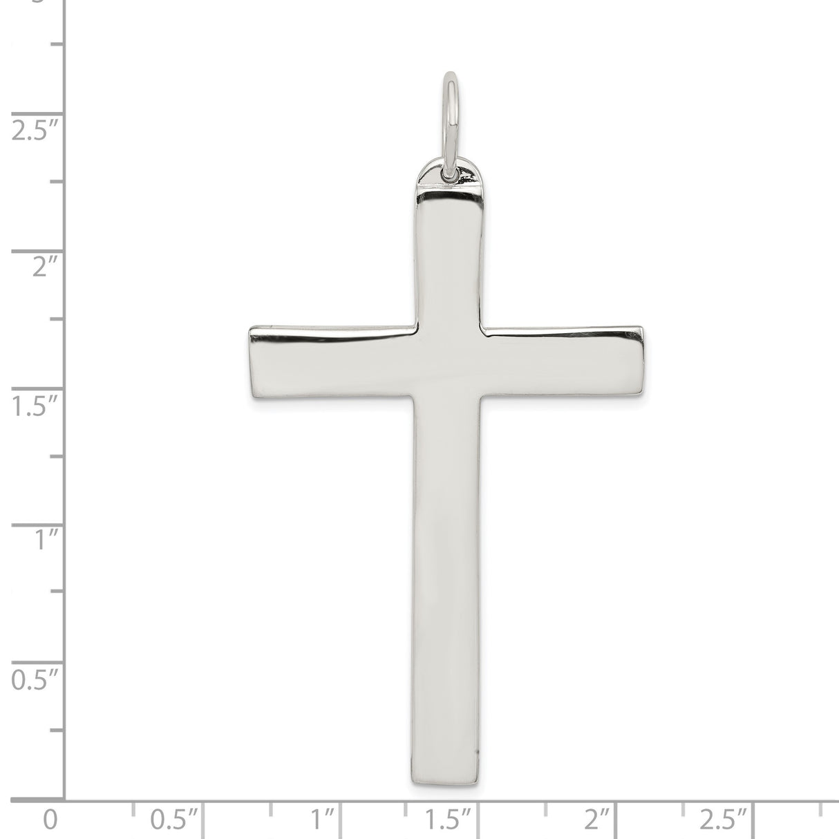 Sterling Silver Latin Cross Pendant with Mirror Shine Finish, Unisex Spiritual Jewelry