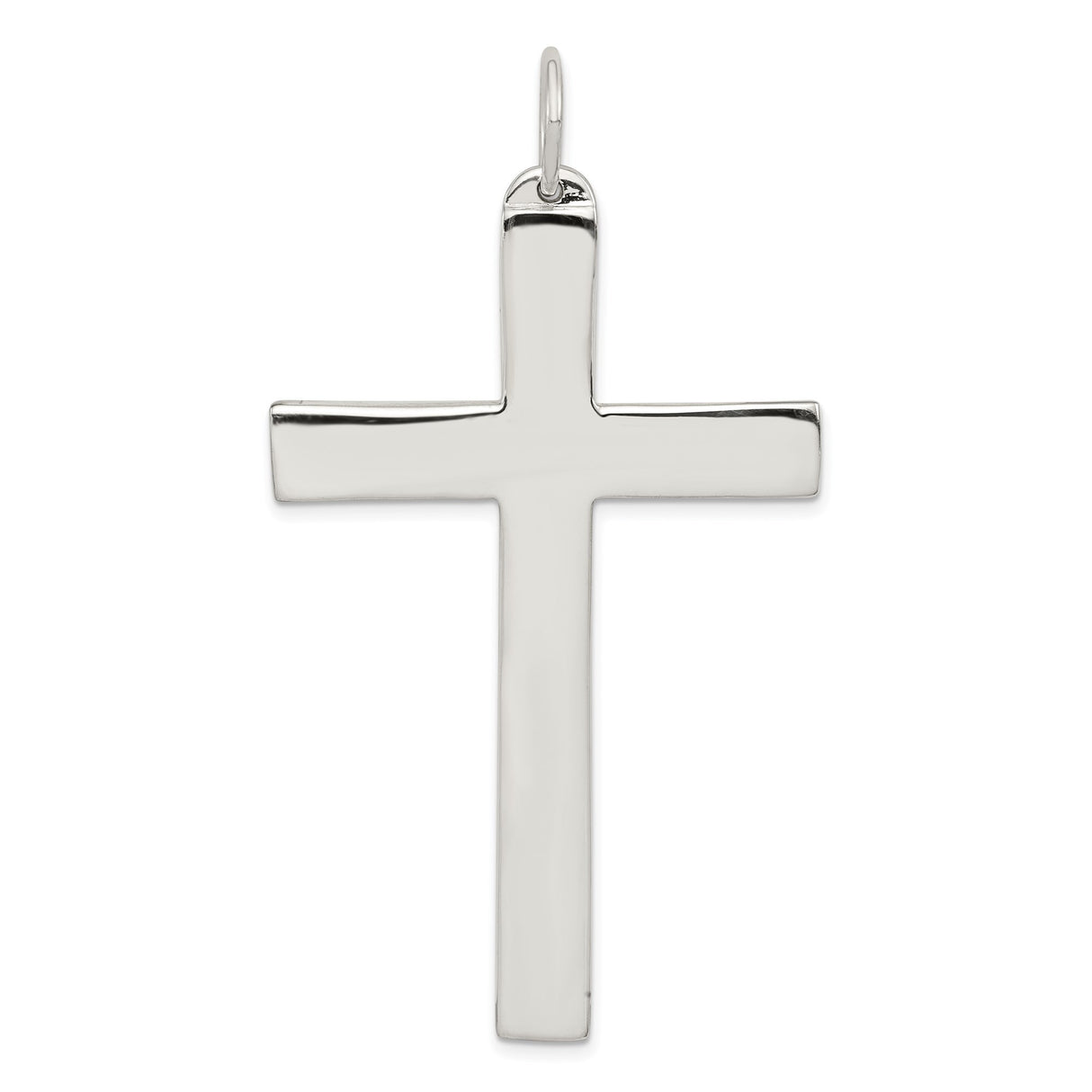 Sterling Silver Latin Cross Pendant with Mirror Shine Finish, Unisex Spiritual Jewelry