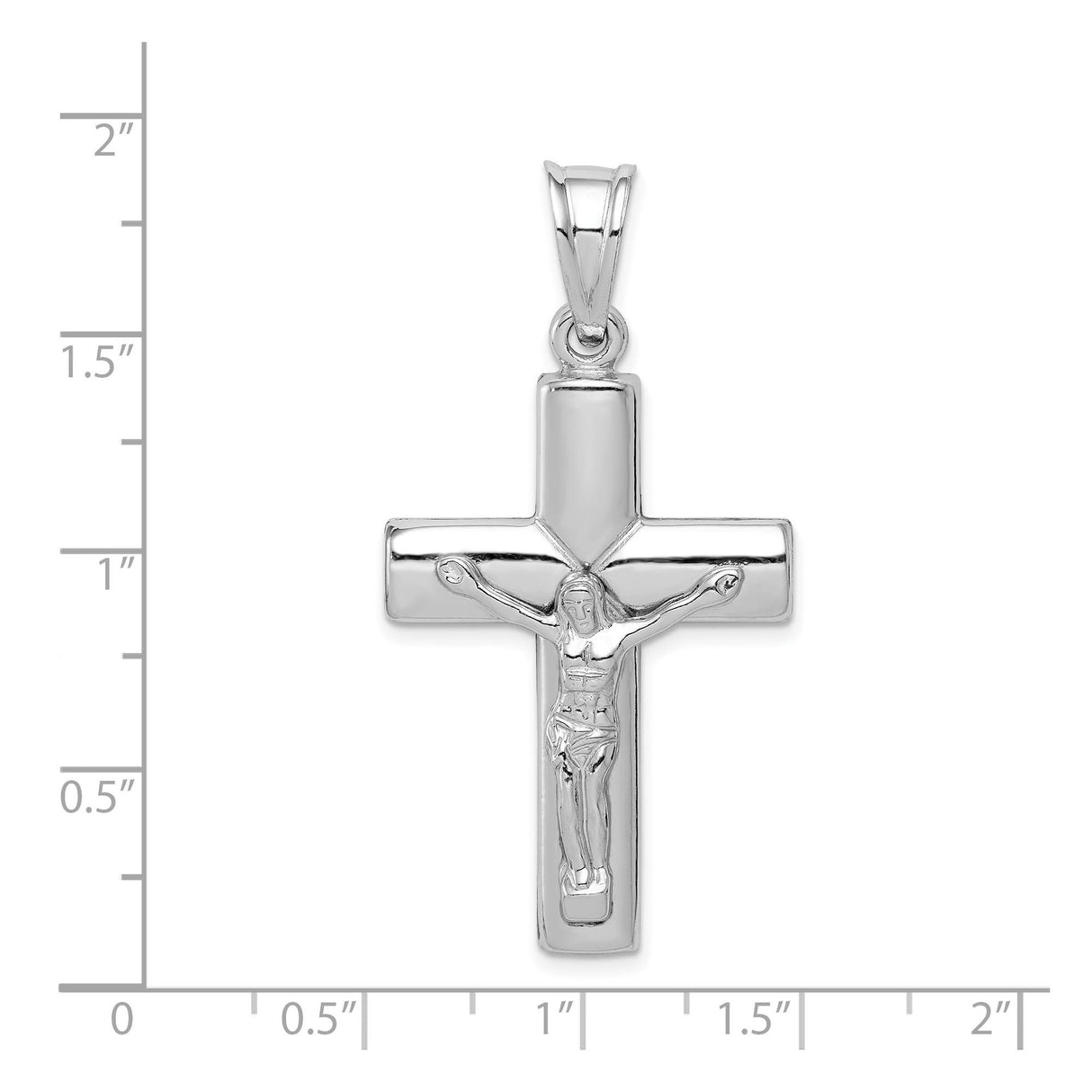 Sterling Silver Crucifix Cross Pendant with Jesus Design, Religious Faith Symbol for Men and Women