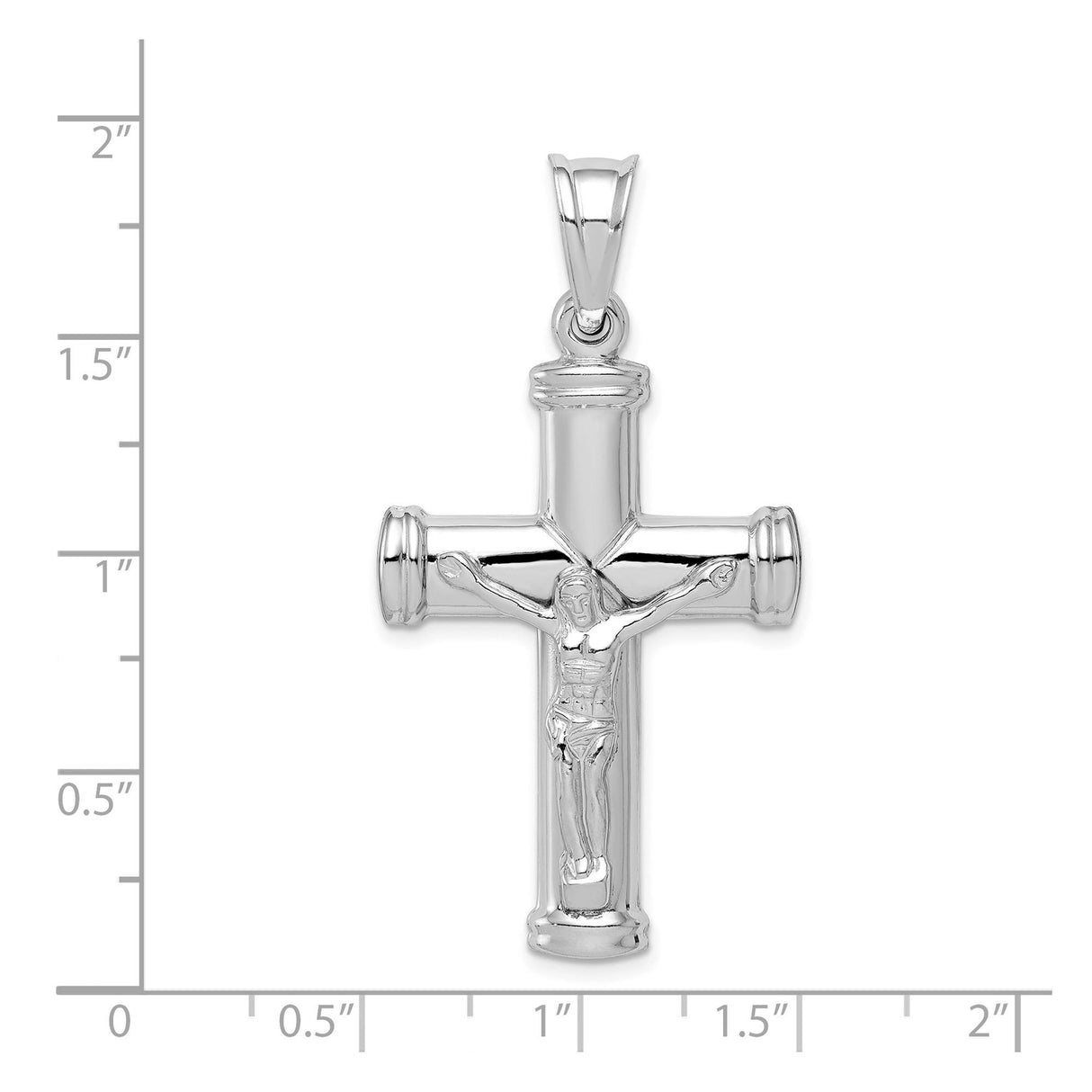 Sterling Silver Crucifix Cross Pendant with Raised Jesus Detail, Spiritual Christian Jewelry