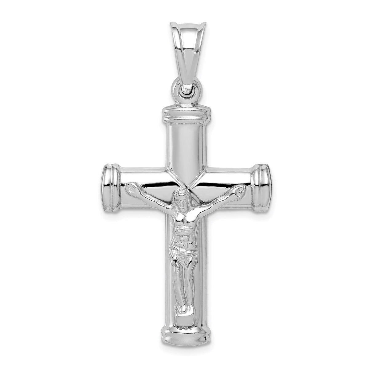 Sterling Silver Crucifix Cross Pendant with Raised Jesus Detail, Spiritual Christian Jewelry