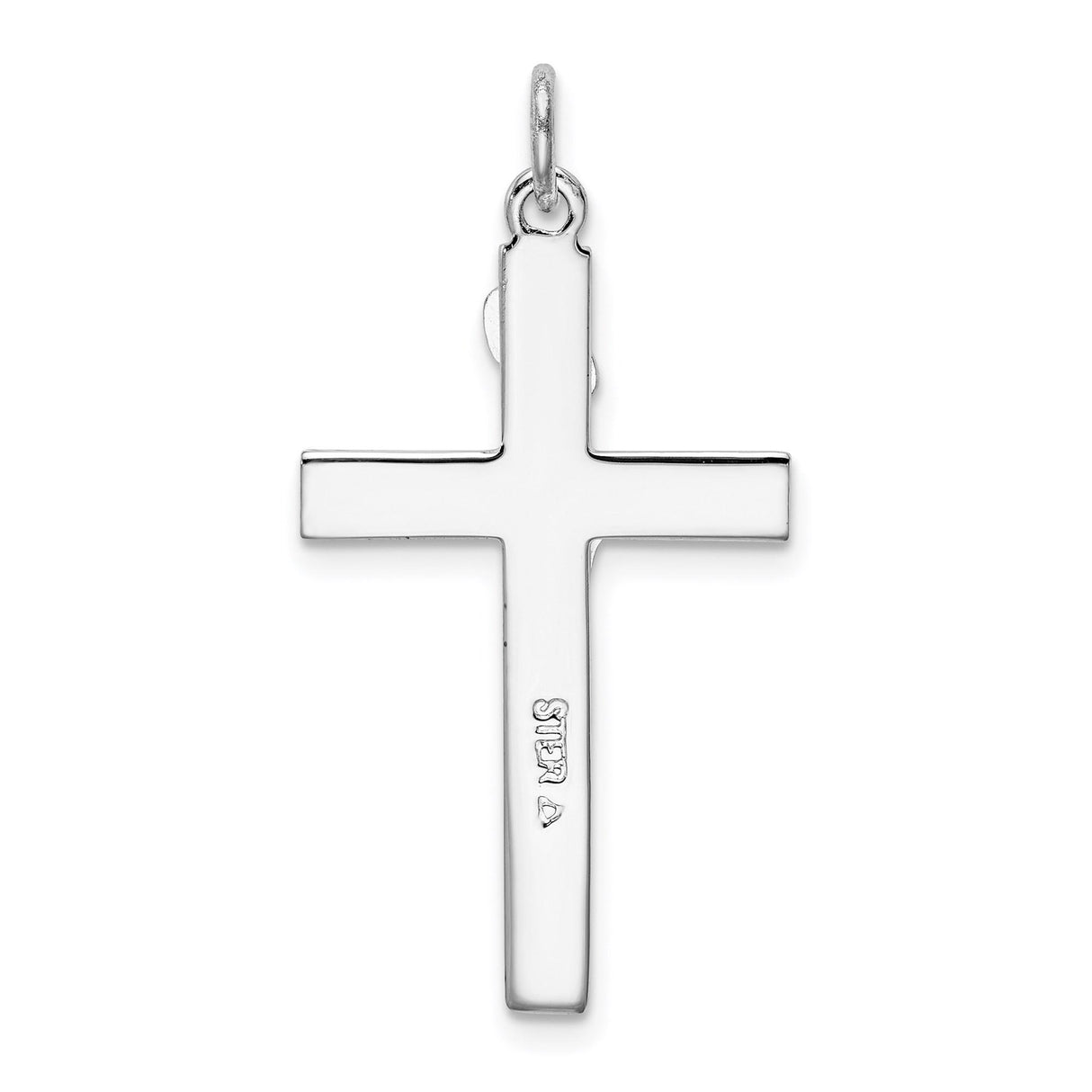Sterling Silver Crucifix Cross Pendant with Raised INRI Jesus Figure, Religious Jewelry