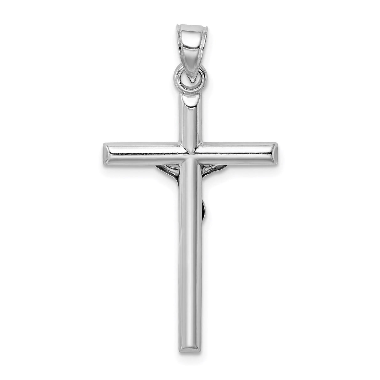 Sterling Silver Crucifix Cross Pendant with Jesus Figure, Religious Christian Jewelry