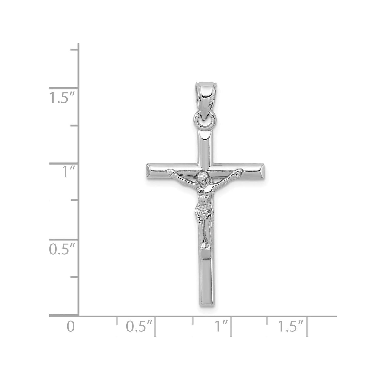 Sterling Silver Crucifix Cross Pendant with Jesus Figure, Religious Christian Jewelry