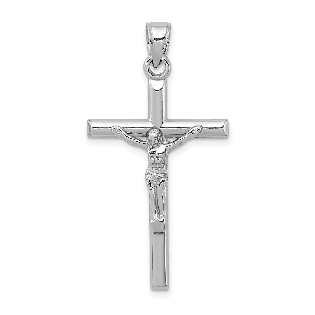 Sterling Silver Crucifix Cross Pendant with Jesus Figure, Religious Christian Jewelry