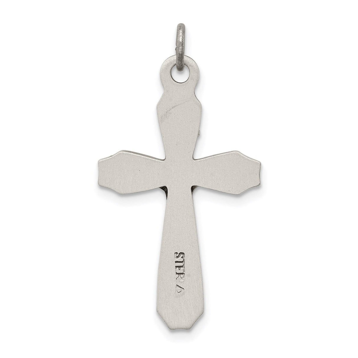 Sterling Silver Crucifix Cross Pendant with INRI Inscription and High Relief Jesus Figure