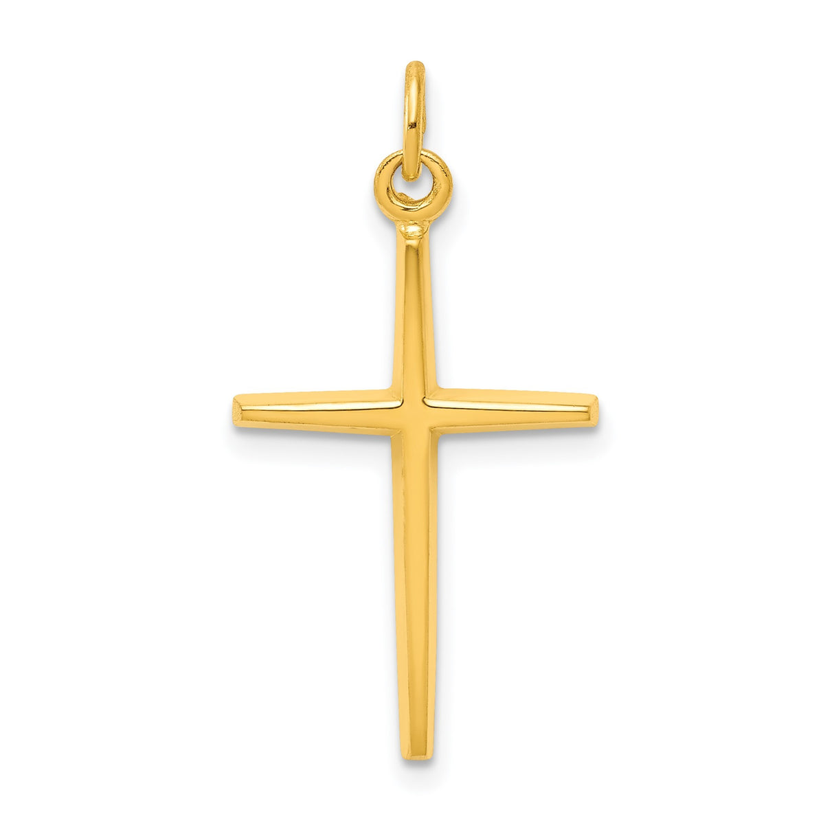 Sterling Silver Cross Pendant in Gold Plated Minimalist Spiritual Design for Men and Women