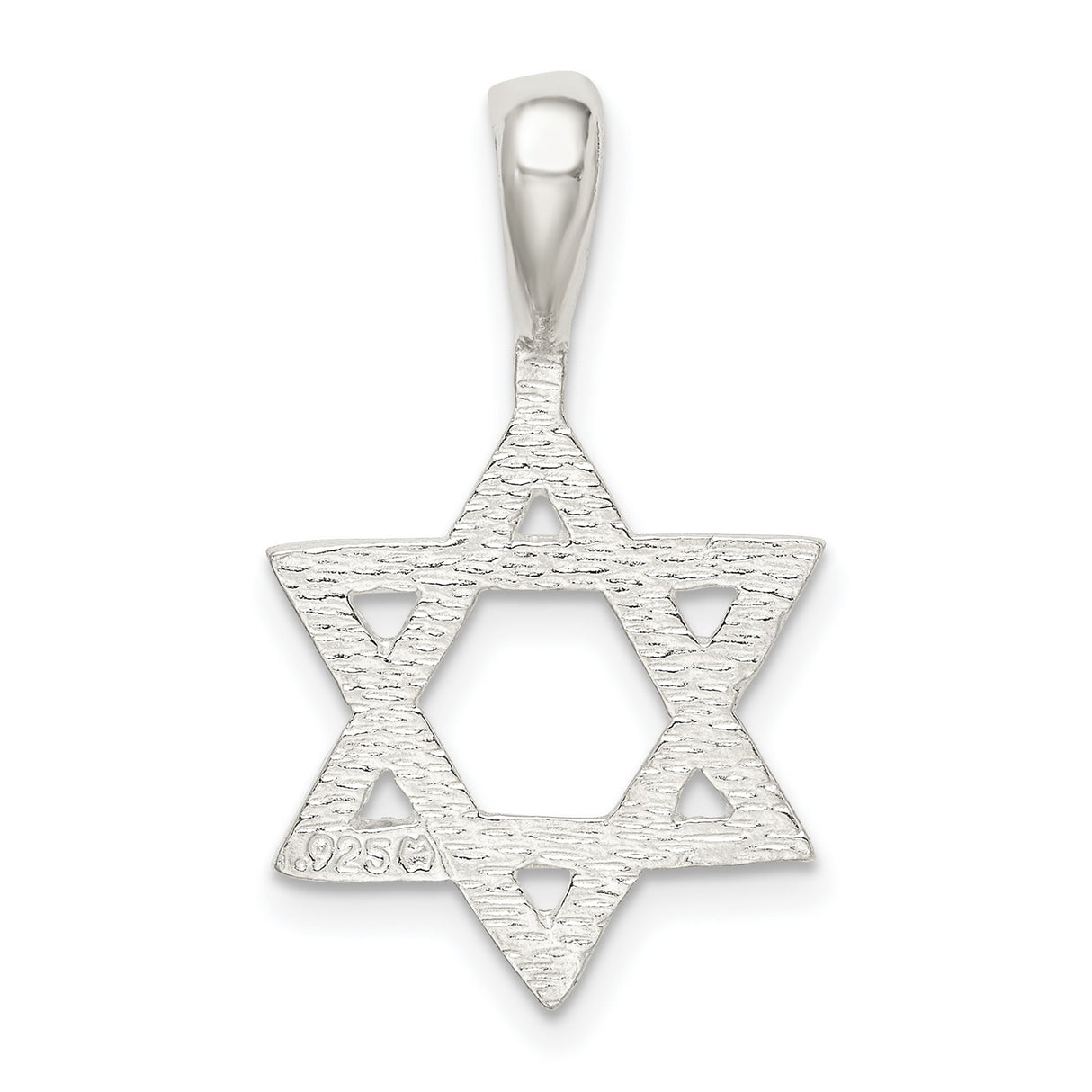 Star of David Charm Pendant in Real 925 Sterling Silver