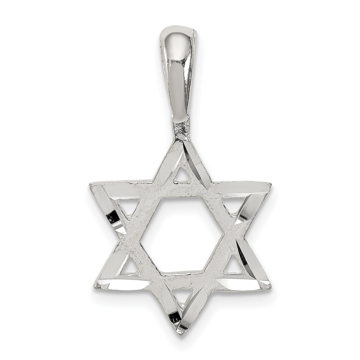 Star of David Charm Pendant in Real 925 Sterling Silver