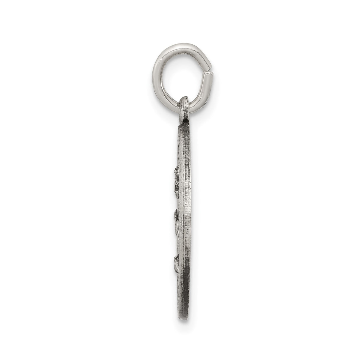 Sterling Silver Catholic Medal Pendant Featuring Our Lady of Altagracia and Holy Family