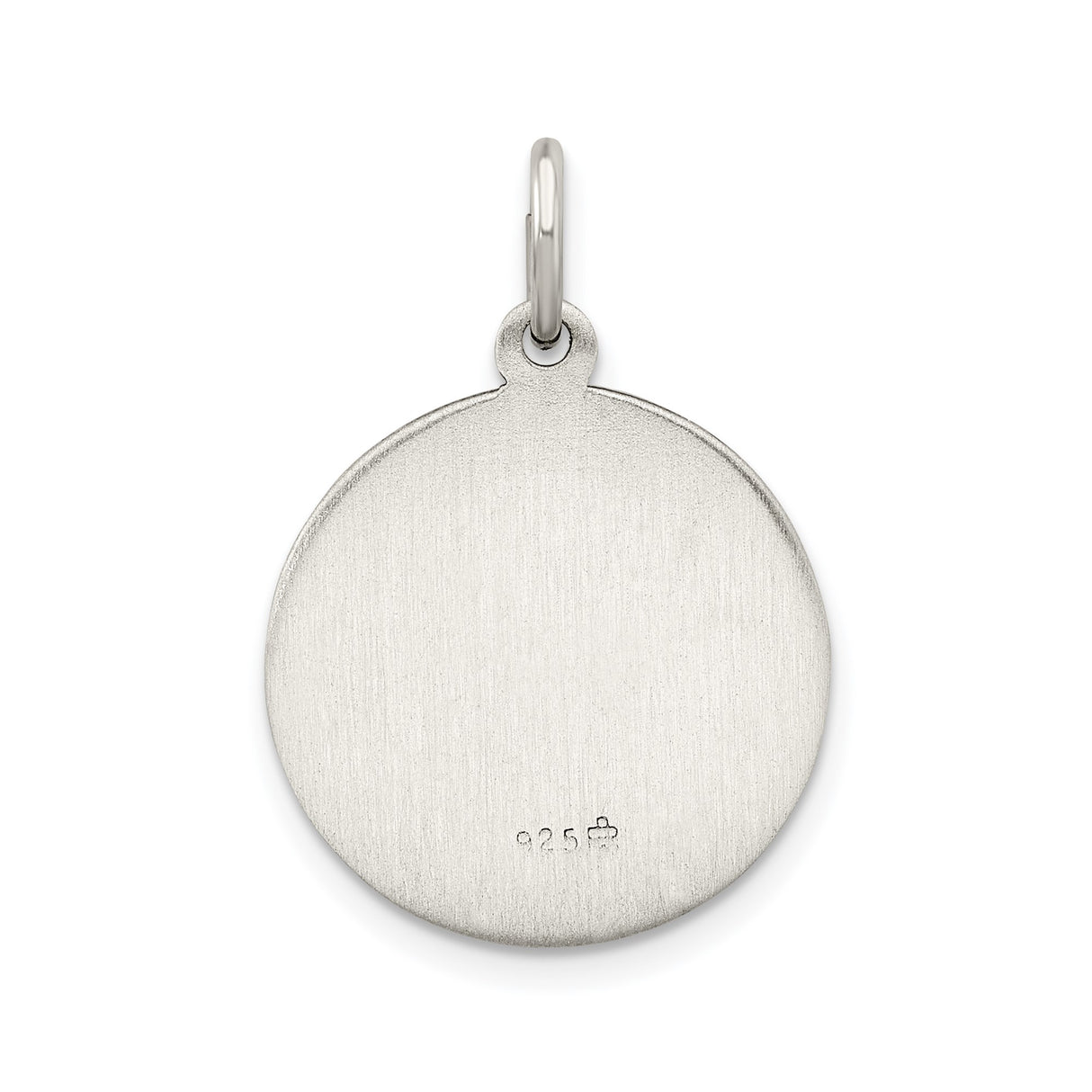 Sterling Silver Pendant with Infant Jesus Have Mercy on Us Design, Catholic Devotional Medal