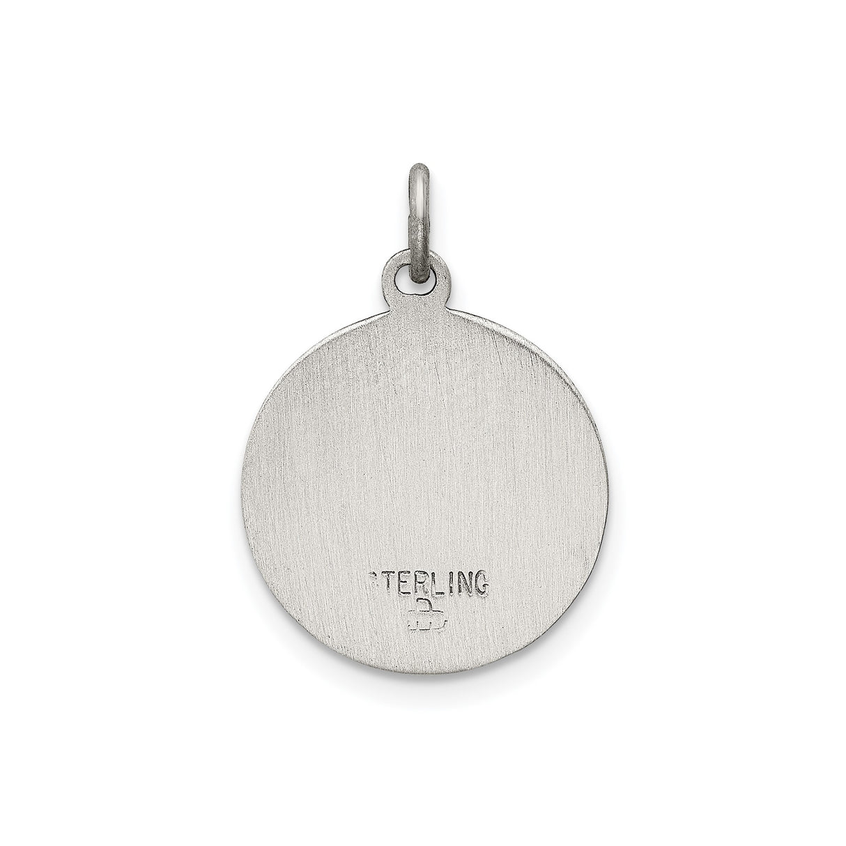 Sterling Silver Infant of Prague Medal Pendant with Detailed Jesus Image and Pray for Us Text