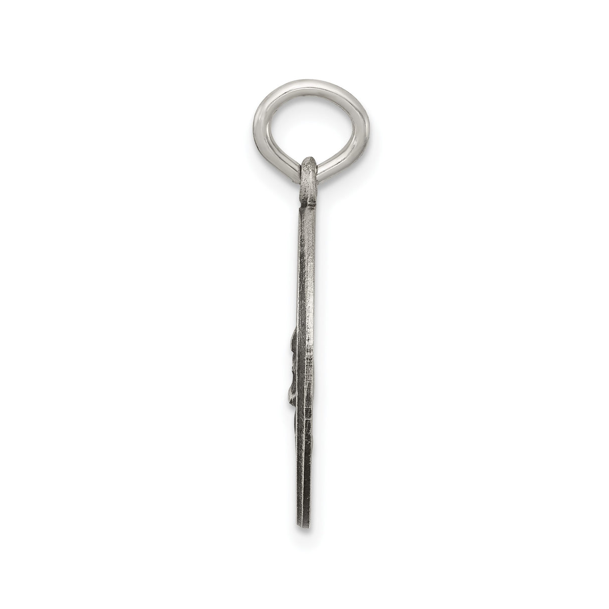 Sterling Silver Raised Jesus Christ Pendant with Crown of Thorns and Radiant Halo