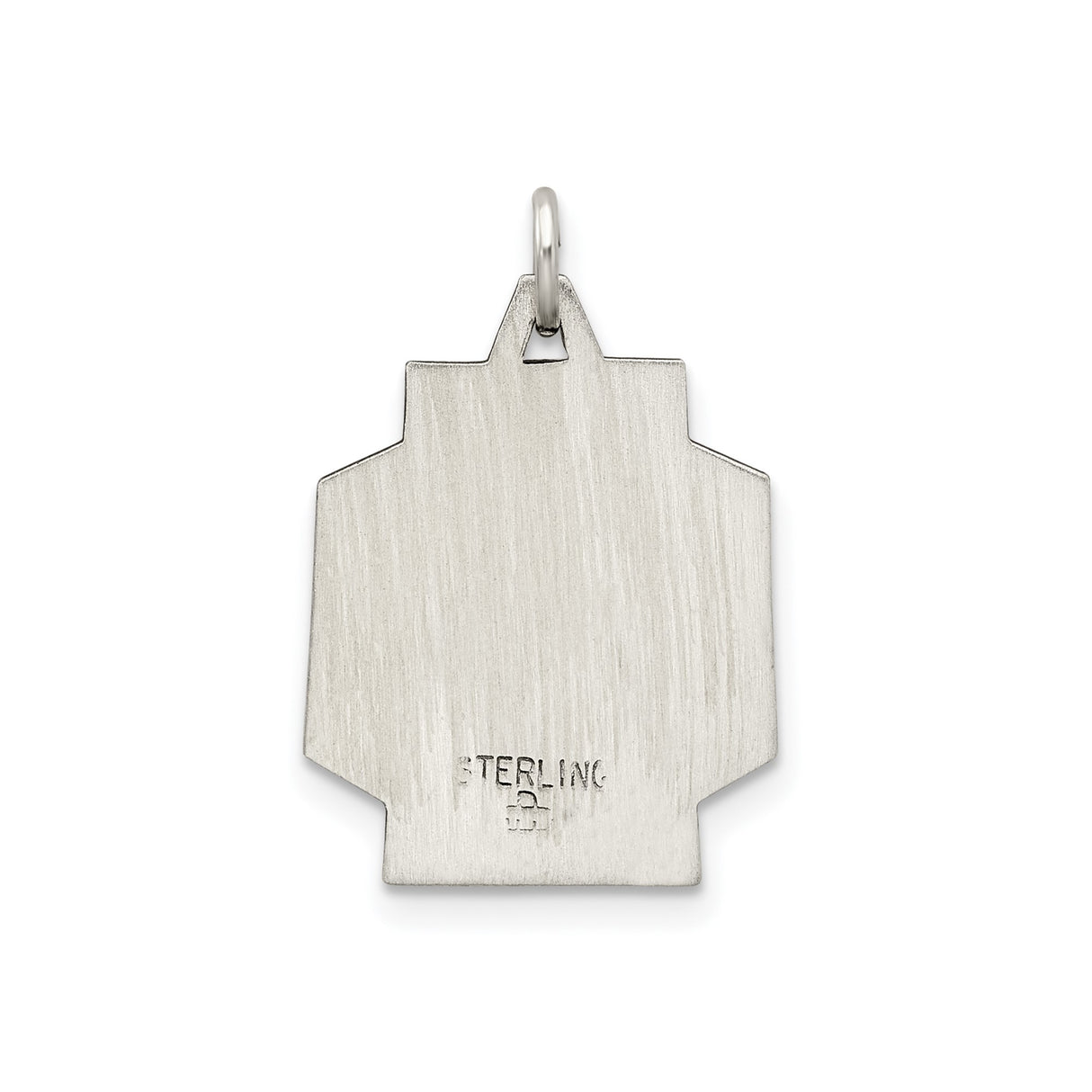 Sterling Silver Jesus Christ Pendant with Crown of Thorns, Christian Medal for Men