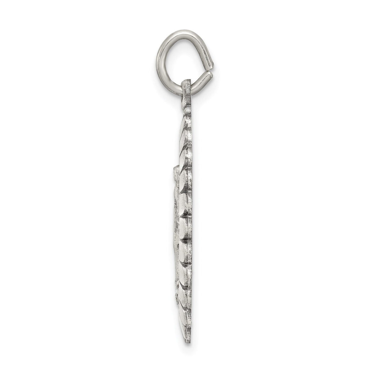 Sterling Silver Miraculous Medal Pendant Featuring Virgin Mary and 1830 Mark