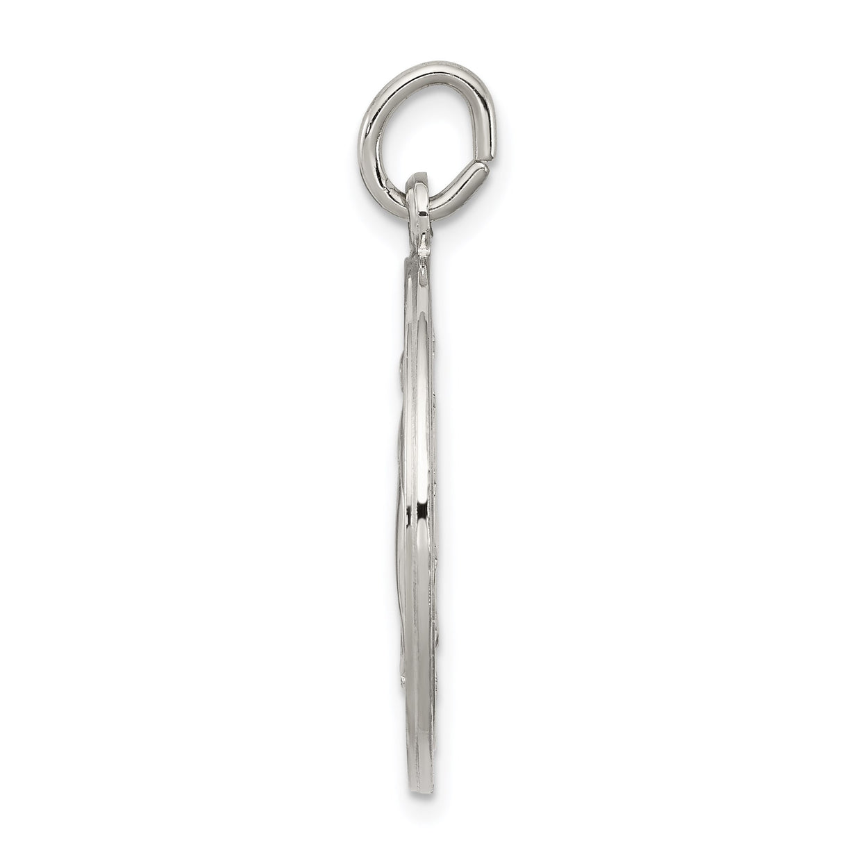 Sterling Silver Miraculous Medal Pendant with Virgin Mary Inscription, Catholic Religious Charm