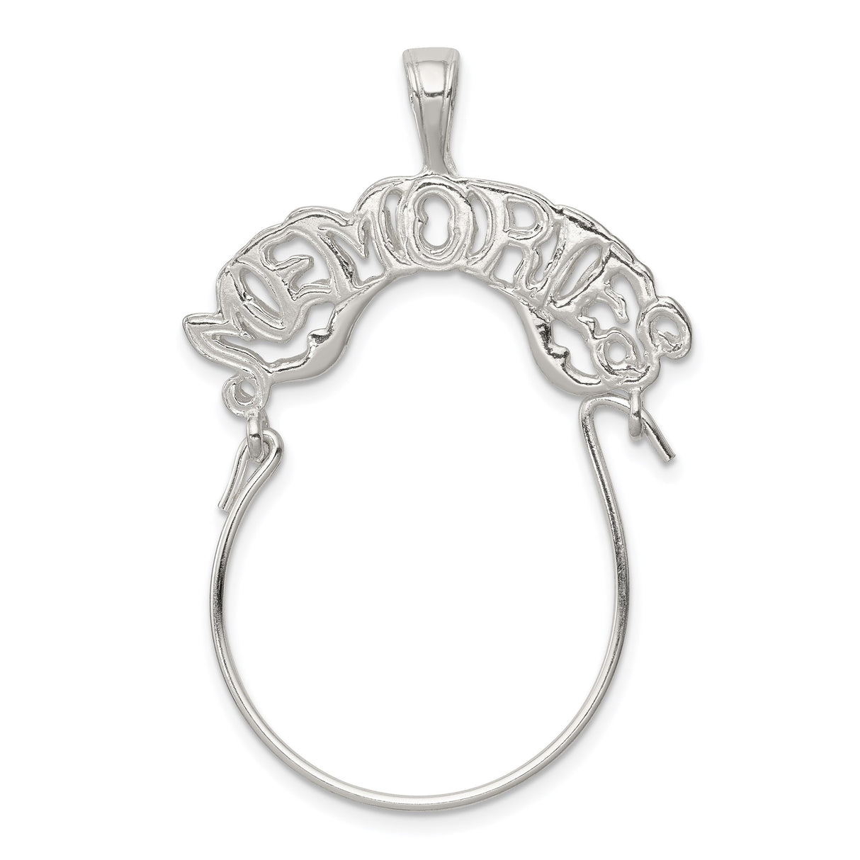 Sterling Silver Remembrance Pendant with Hands Holding Memories Charm, Memorial Jewelry for Women