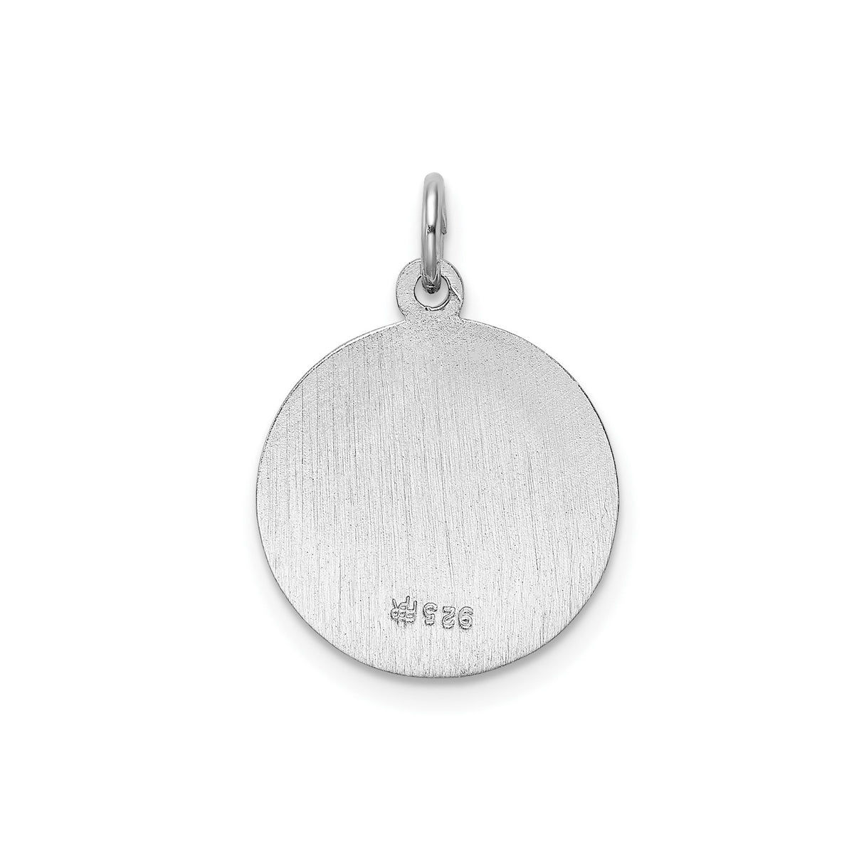 Sterling Silver Pendant Featuring Our Lady of Guadalupe with Raised Virgin Mary and Prayer